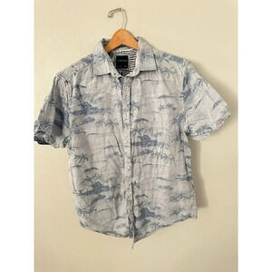 Porter & Ash mens short sleeve Hawaiian print sz Large Slim Fit